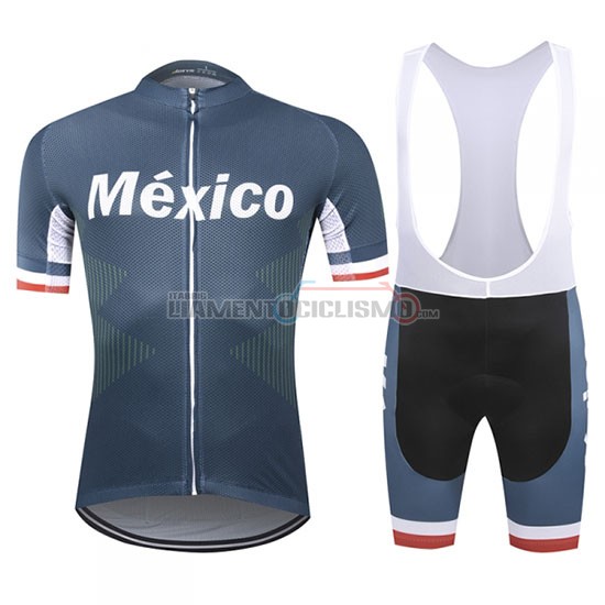 Abbigliamento Ciclismo Messico Manica Corta 2019 Spento Blu
